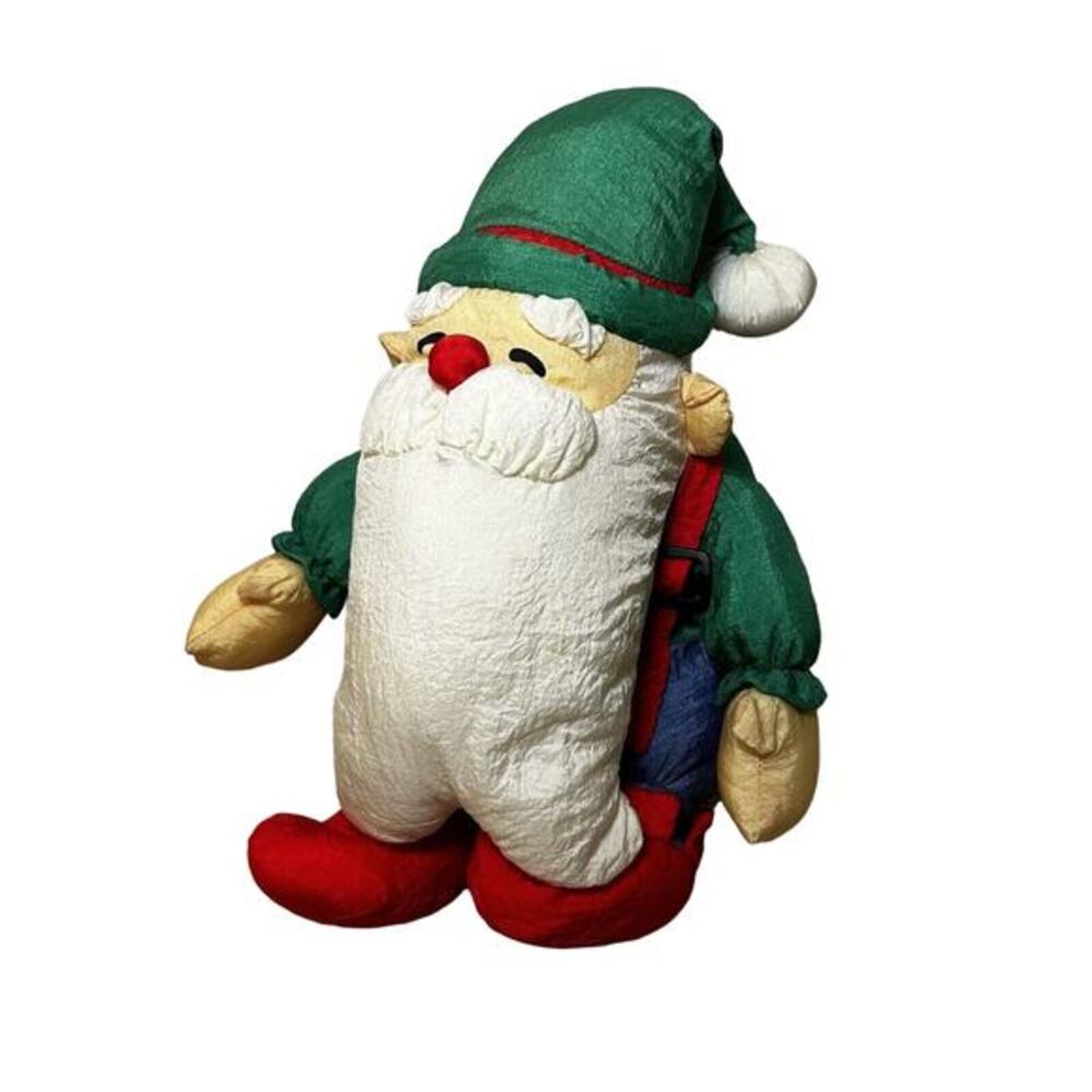 Vintage Department 56 Nylon Plush Santa‎ Claus Stuffed Character 11" Christmas